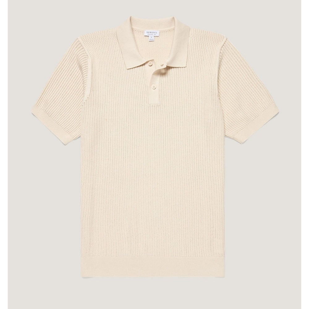 SUNSPEL LINEAR MESH KNIT POLO SHIRT Size M 350$ Retail